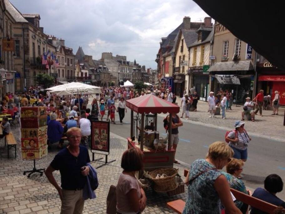 accès direct dans la rue principale commerçante et historique de Dol de Bretagne
