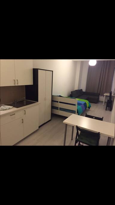 The whole studio apartment