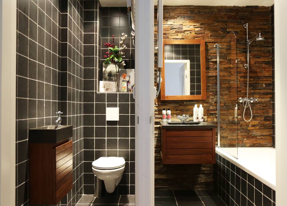 Renovated restroom and bathroom