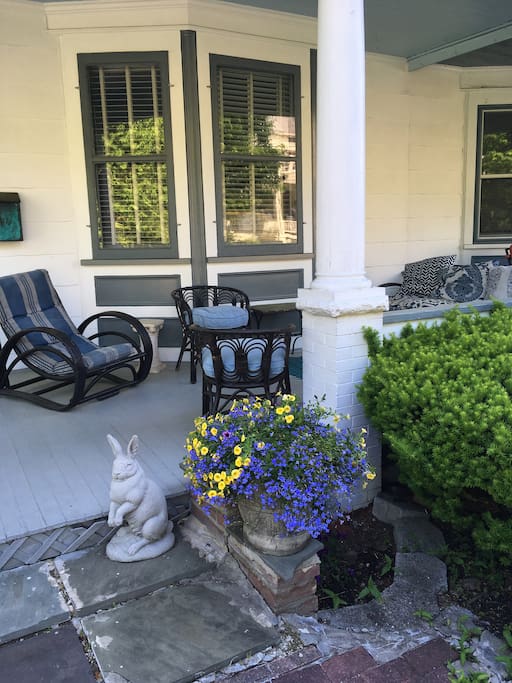 Front porch for sitting and watching the world go by