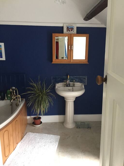 Bathroom which you may share with king room guests, but no others.