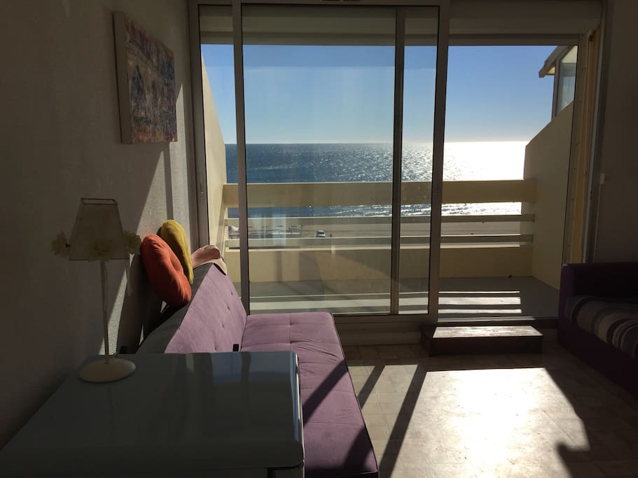 Première heure de la matinée, vue de la terrasse