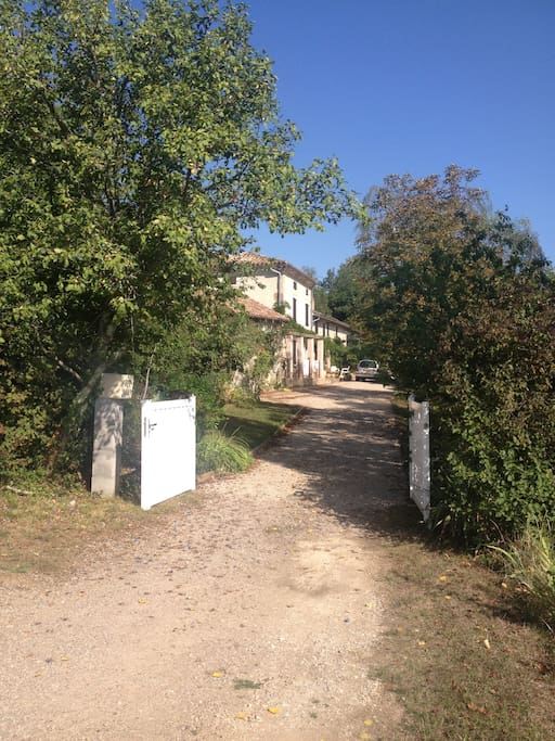 view of the house from the bottom gate