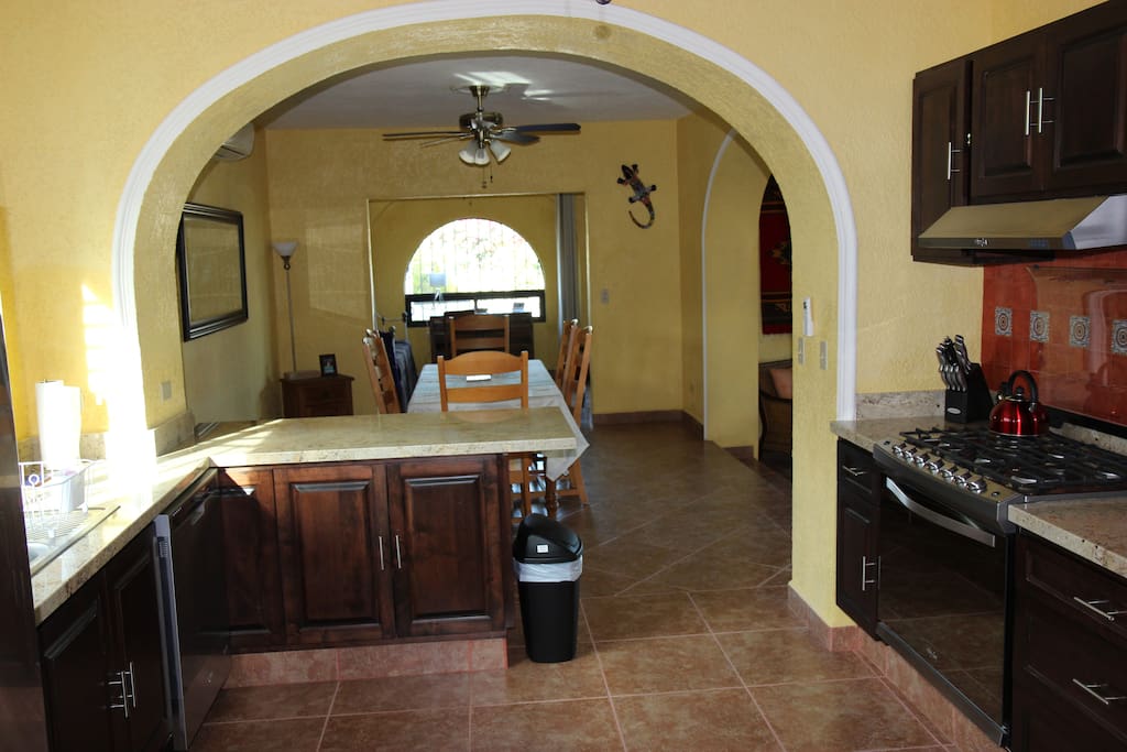 Completely updated kitchen, Stainless steel, and dinning room for 6.