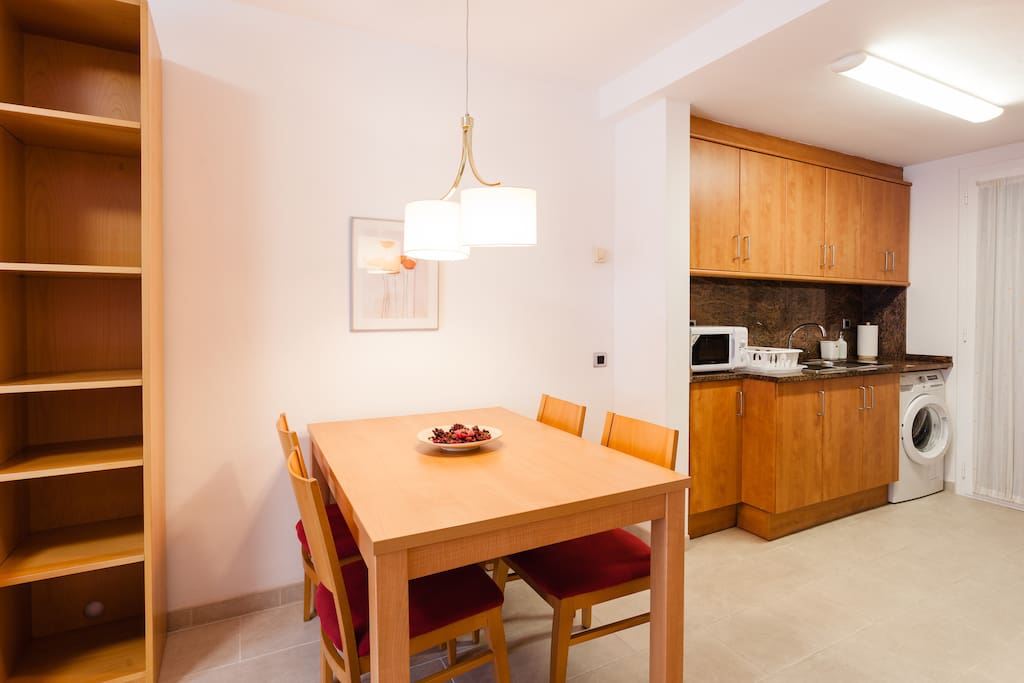 Dining room and kitchen