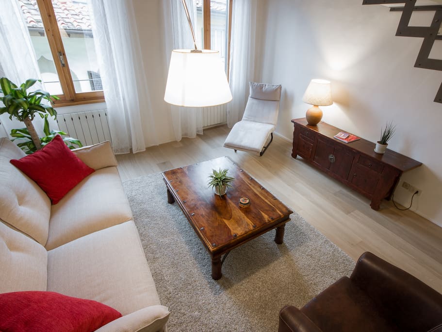 Mixture of Italian and Asian furniture in living room