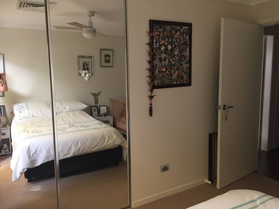 bedroom with small childs bed