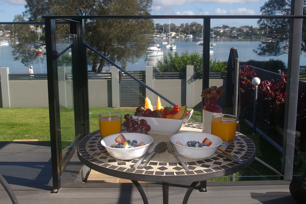 Breakfast on the Verandah with views
