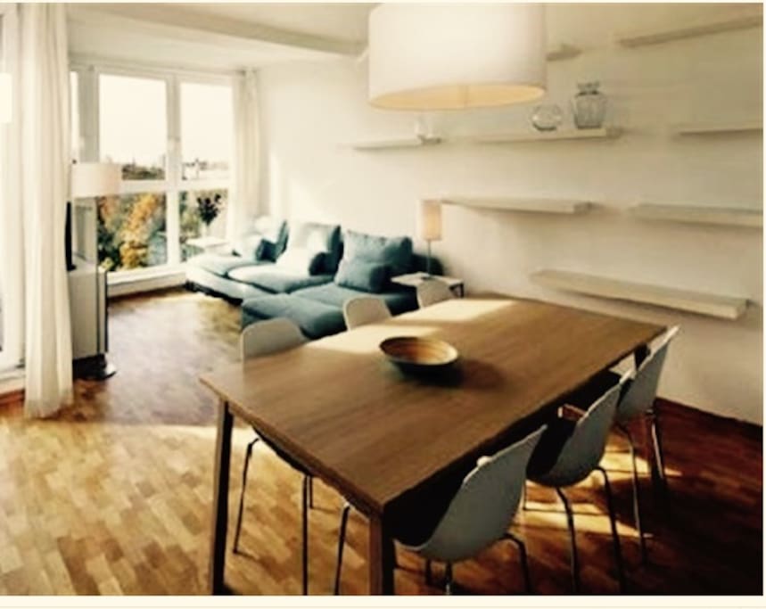 Different View of Livingroom with Alexanderplatz Tower View