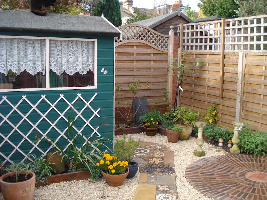 Newly landscaped garden