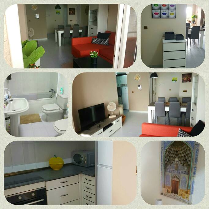 Verschillende ruimtes van het appartement.
