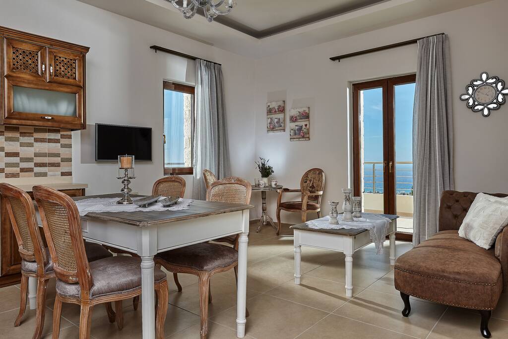 Orelia Cretan Deluxe Apartments - The Living Room 2