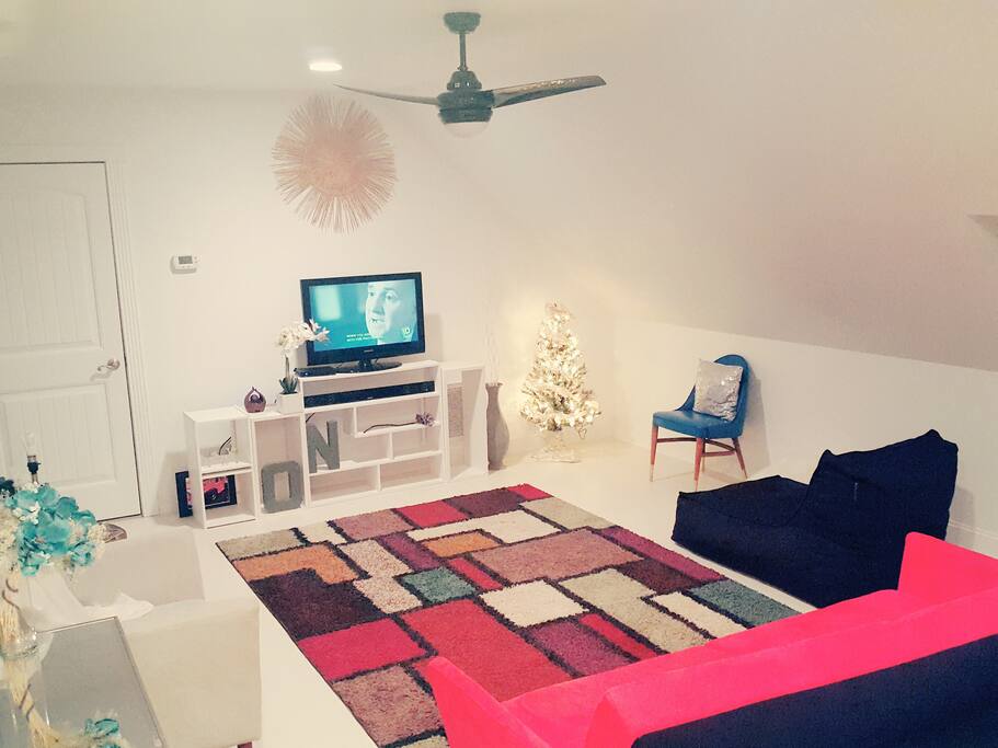 Private Living room. + Cable TV.
