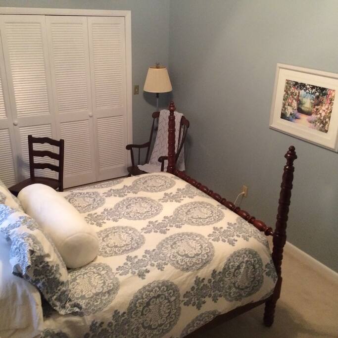 Relax with a book in the rocker or curl up on the bed if you want to.