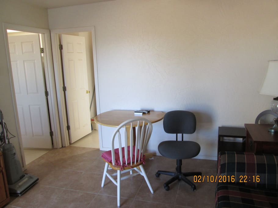 Dining area off kitchen.