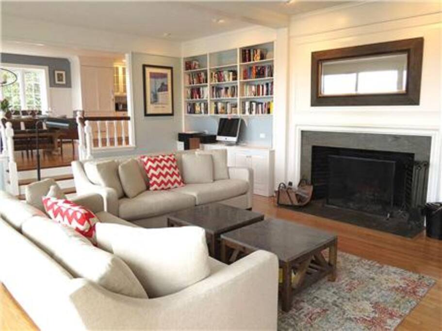 Sprawling First Floor Living Room With Access to Patio