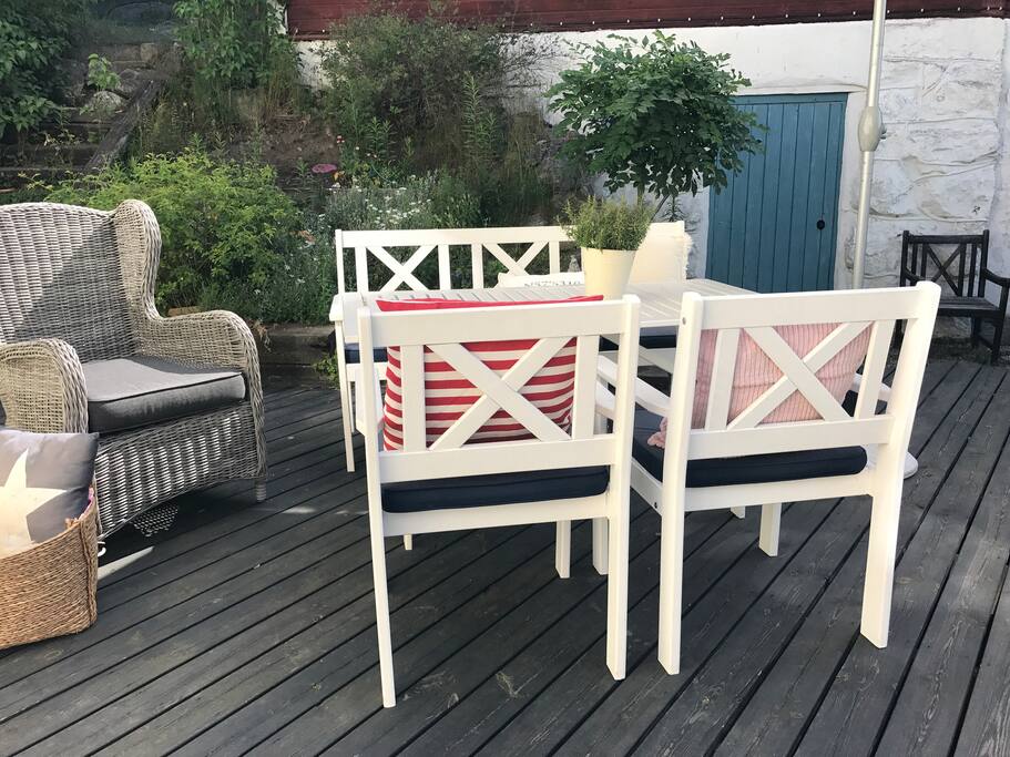 Terrace in garden