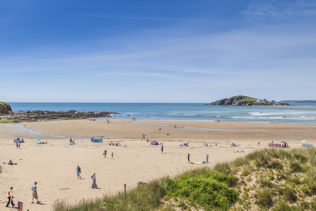 Bantham beach and Burgh Island