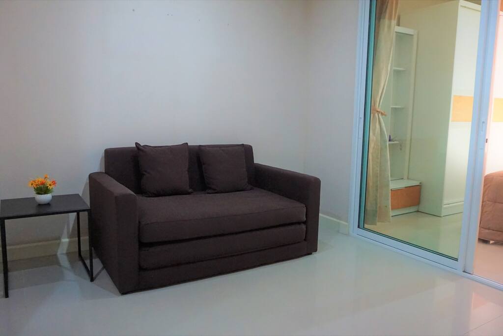 2 fluffy seaters sofa bed