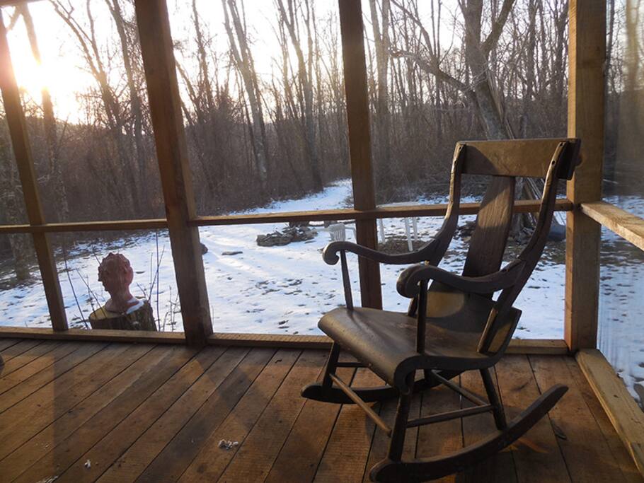 A peaceful place to rock away some time. Even in winter.