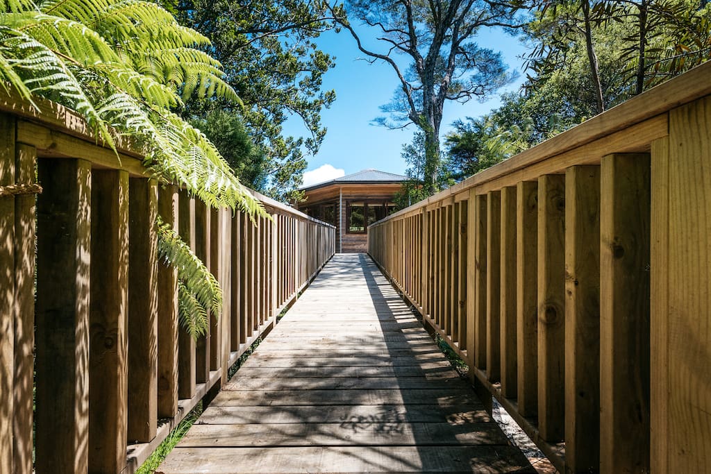 Boardwalk access to the Treehouse Nest