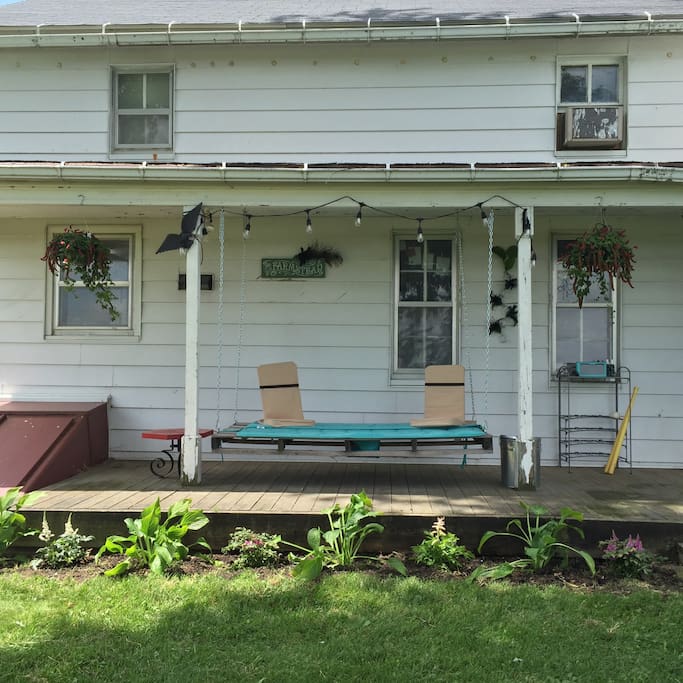 Close up of the porch.