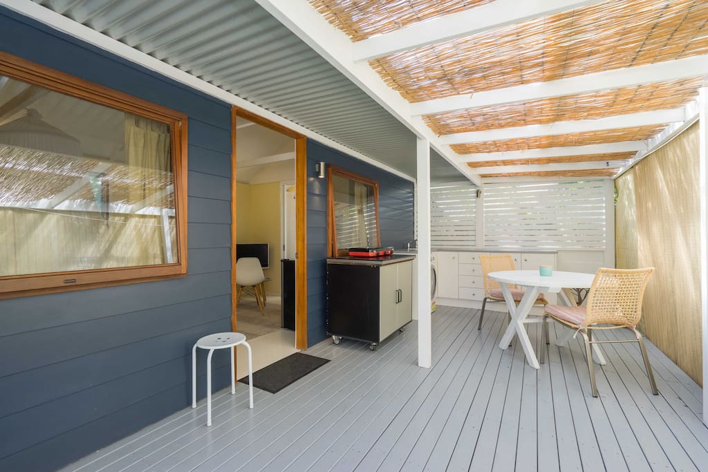 Covered deck area