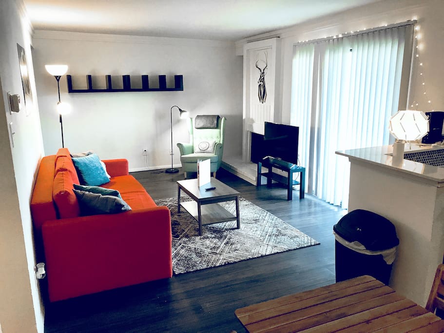 Living room from dining area