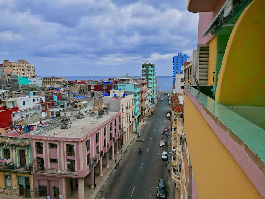 View from our balcony looking towards El Malecón.