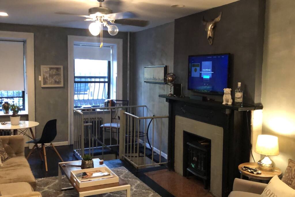 Living/dining/stairs.