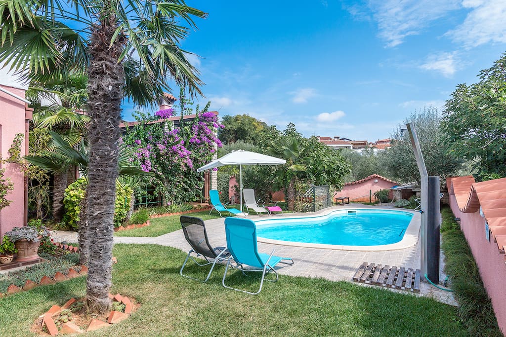 Shared terrace with swimming pool