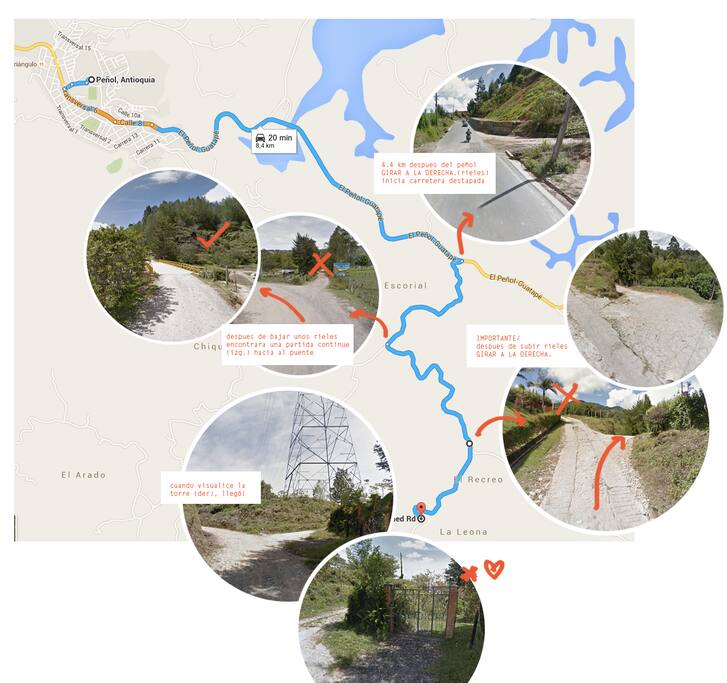 Mapa ilustrativo de acceso