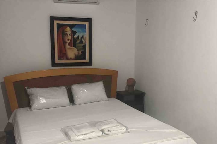 卧室1加大双人床卫生间双面卧室 