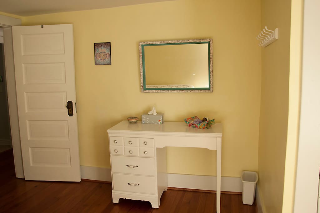 dresser and closet space