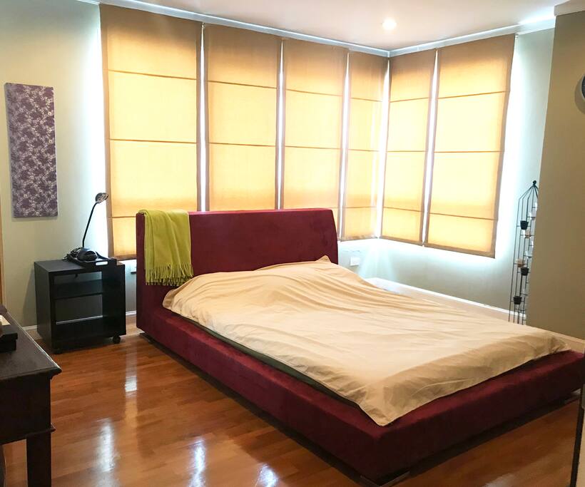 Master bedroom with bathroom