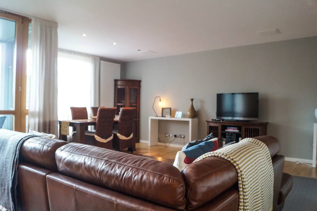 View towards the dining area in the living room