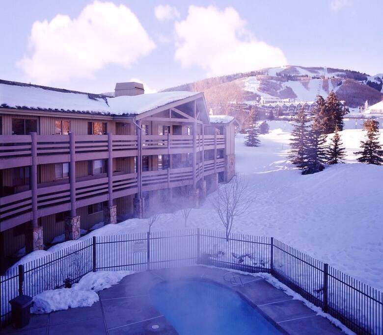 Gorgeous view of the Park City Mountain from all Seasons Condominiums