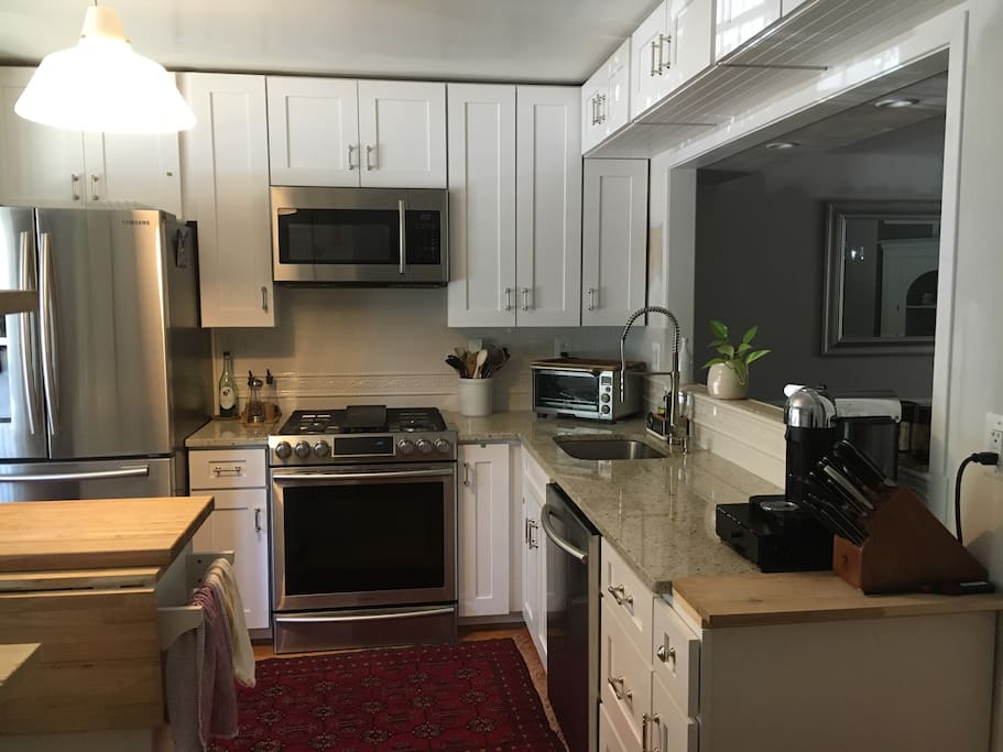Feel free to use the newly renovated kitchen for meals and entertaining.