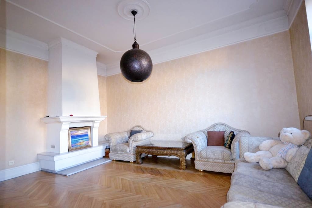 The living room area.