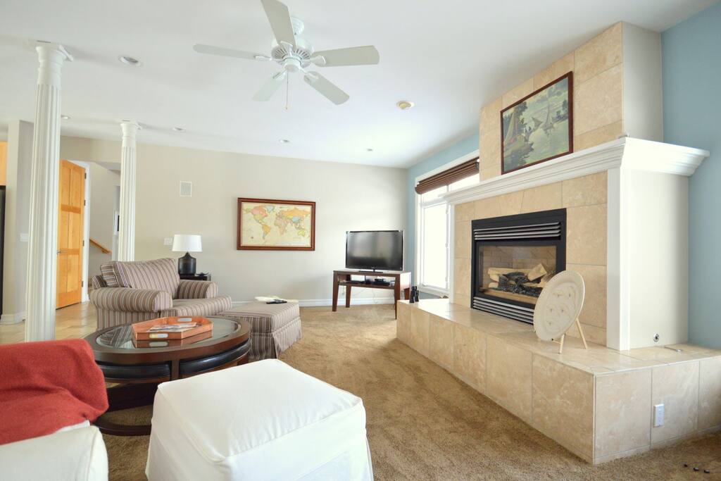 This cozy living room has plenty of seating for your entire family