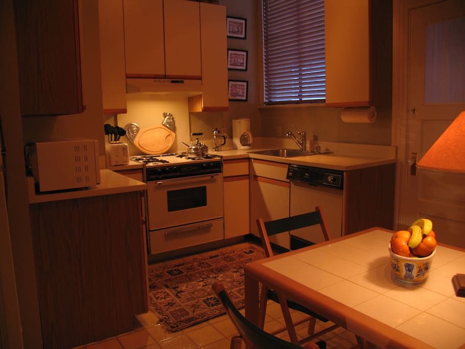 Kitchen with gas range