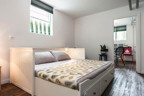 Private suite with a king size bed