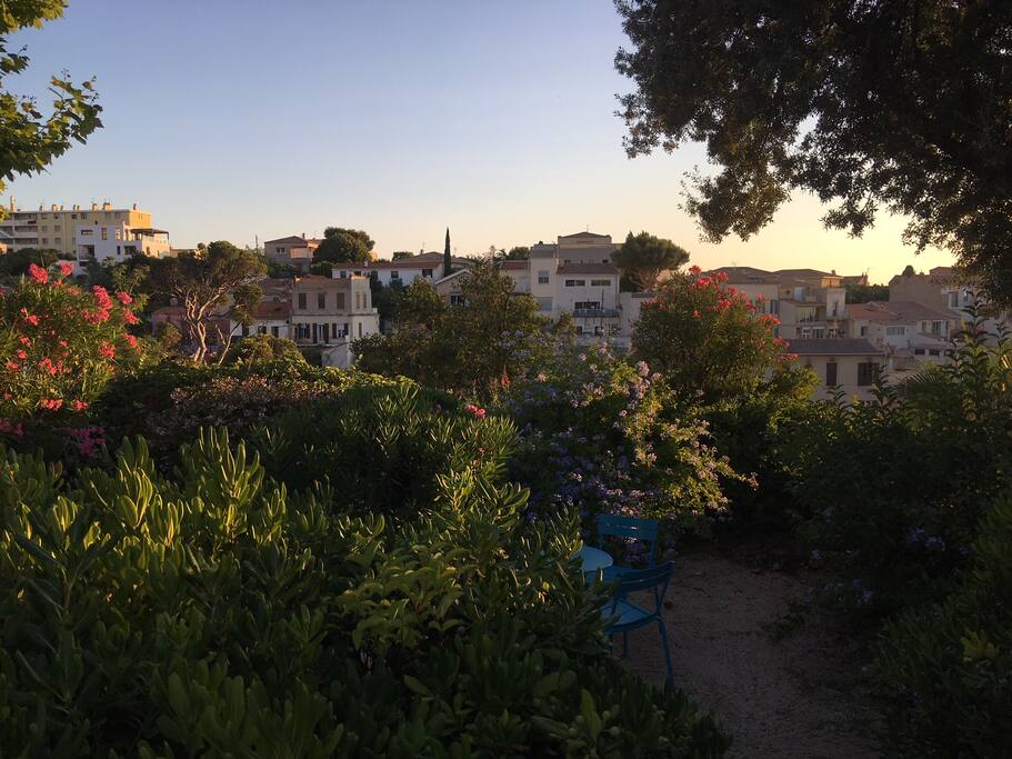 Vue depuis le salon de jardin