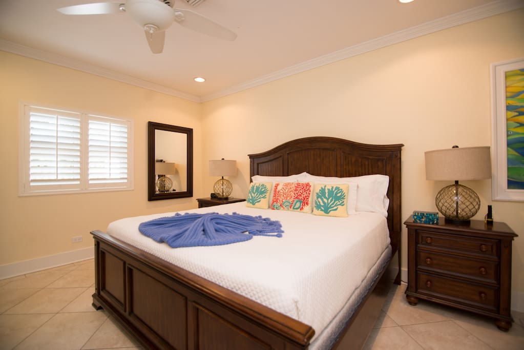 Master bedroom with king-sized bed