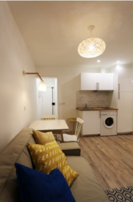 living room + kitchen