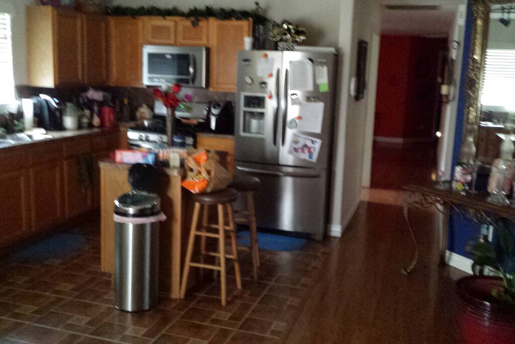 Open kitchen area