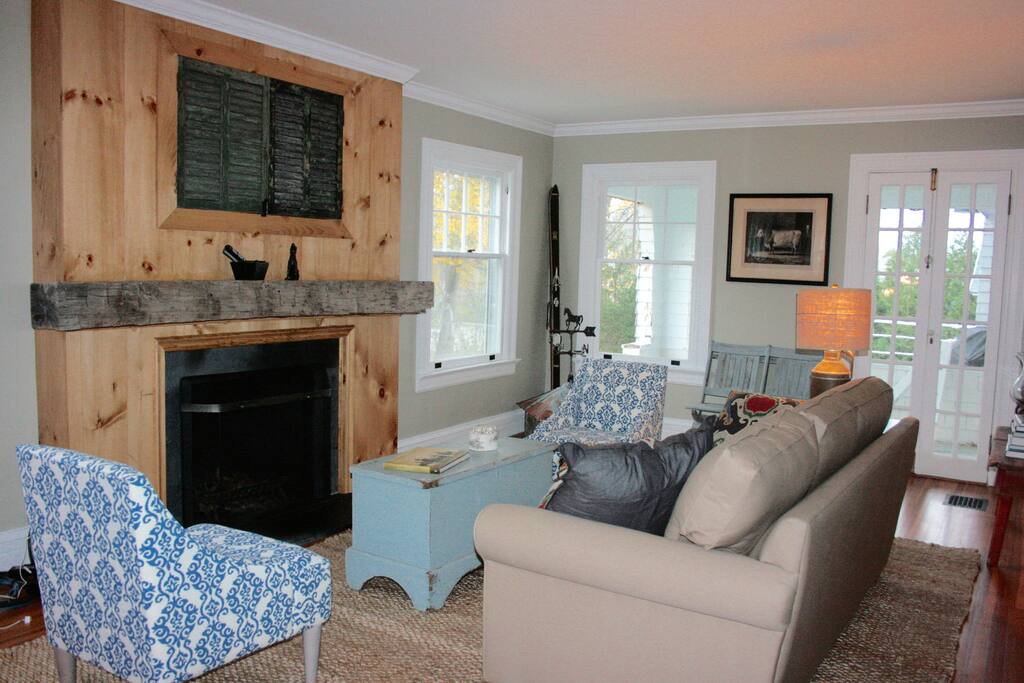 Living Room with Fireplace and Flat Screen TV