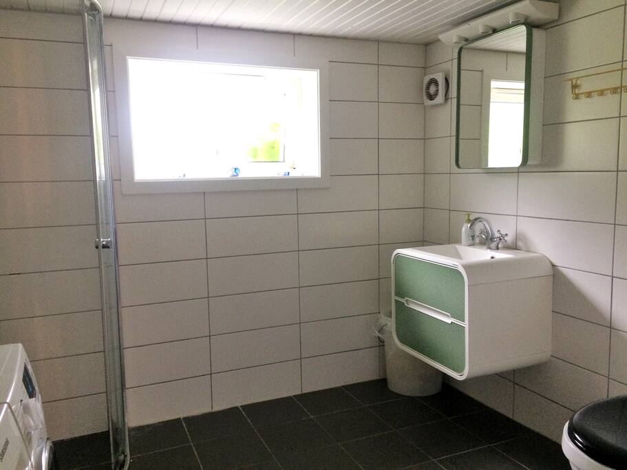 Private bathroom w/ washing machine