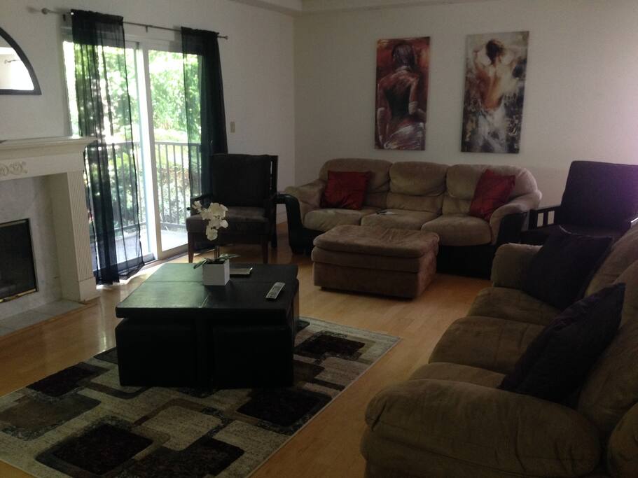 Spacious living room, two couches