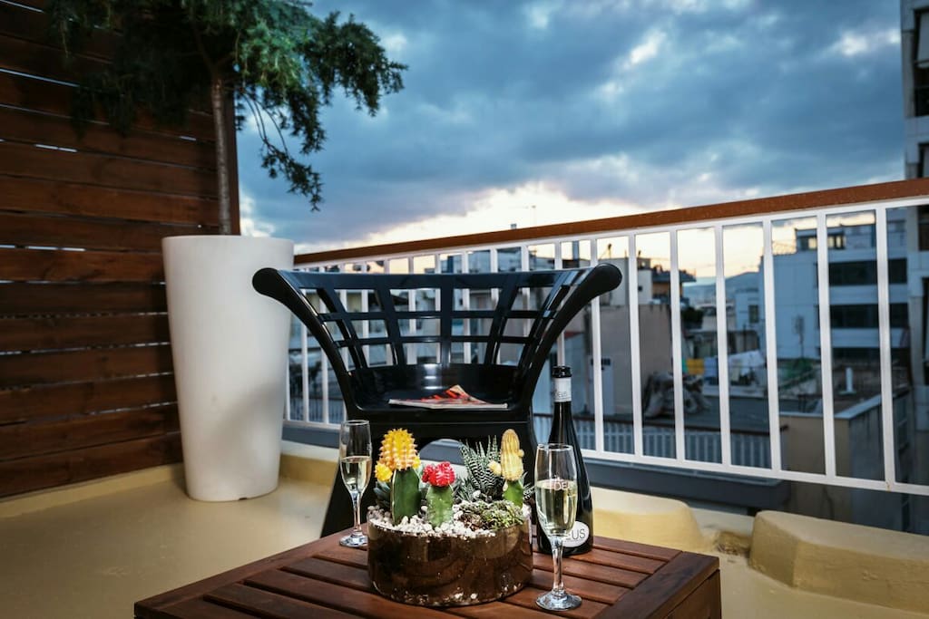 Balcony's sitting area